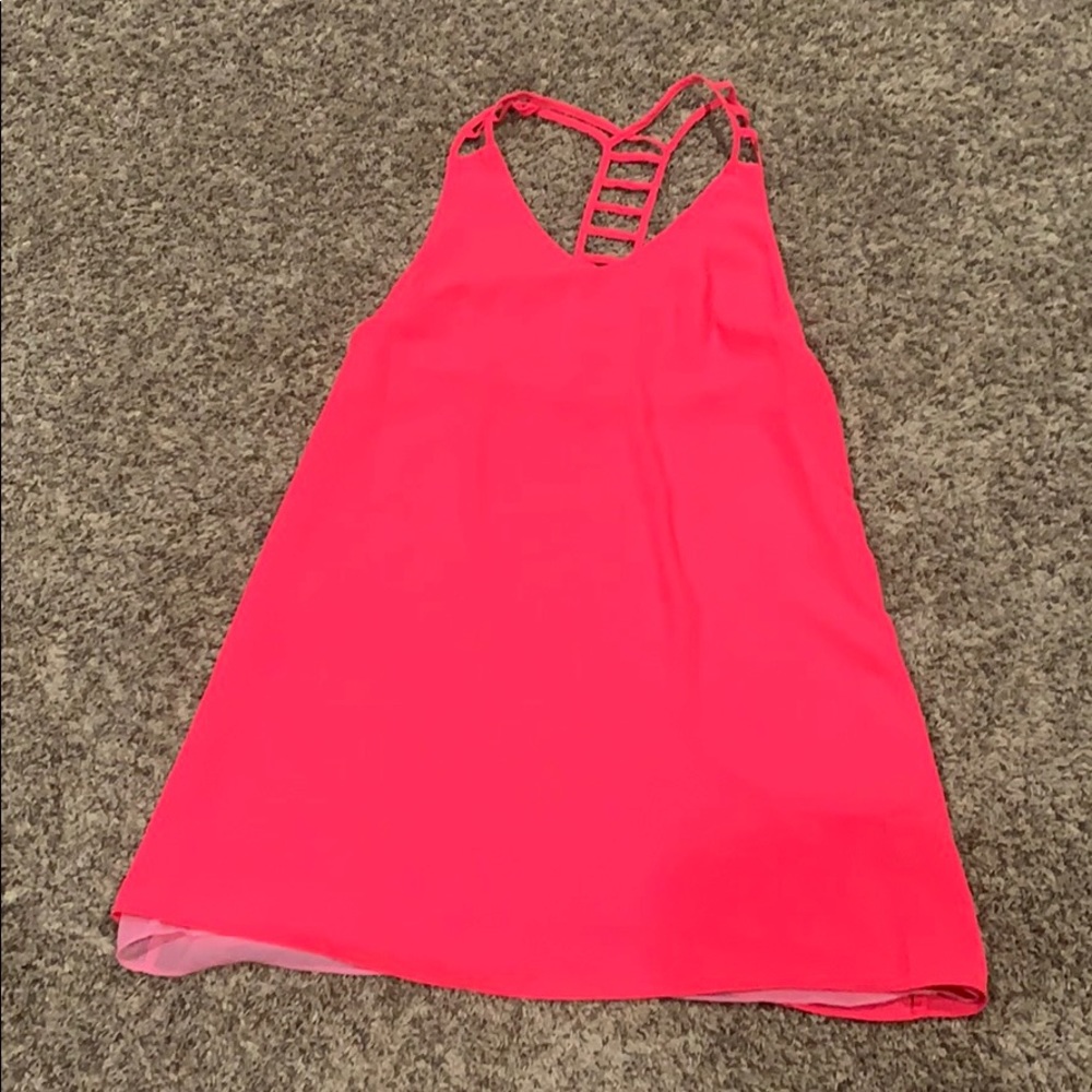Olivaceous Pink Strappy Dress